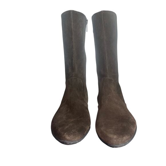 Born Women’s Suede Calf High Boots Brown Flat Comfort Size 7.5 (W8175) - Picture 9 of 10